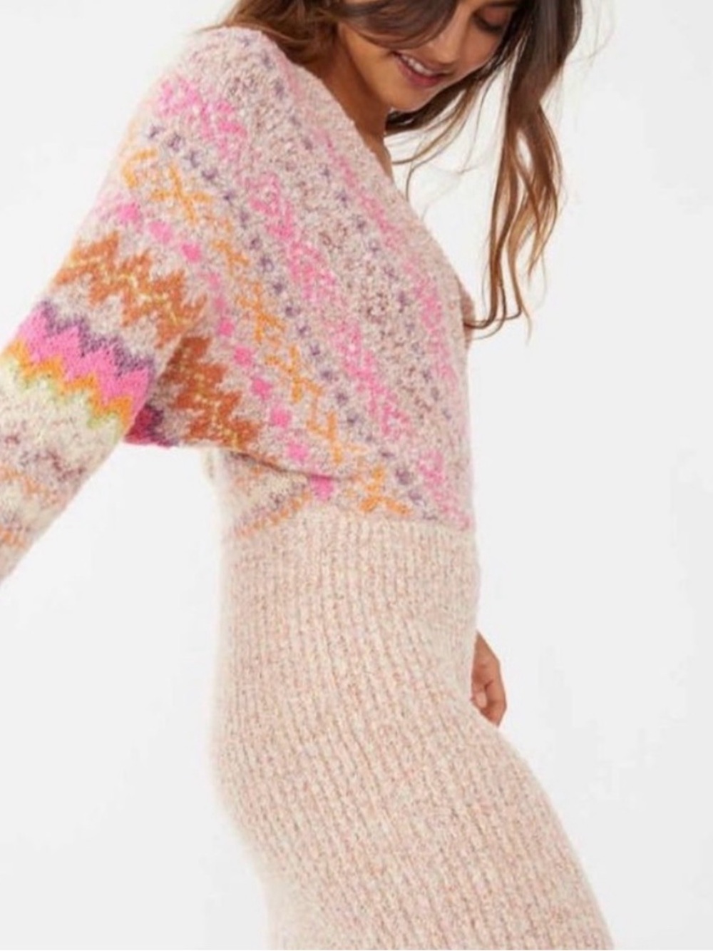 Free People Forever Fair Isle Sweater Dress